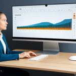 A focused professional female user experience designer in a modest business suit, sitting comfortably at a sleek, minimalist desk in a modern, brightly lit design studio. On her large monitor, an intuitive mobile app interface is displayed, showcasing subtle micro-interactions like animated button feedback and a progress bar with a gentle visual and auditory waveform. Her expression is thoughtful, reflecting deep empathy for user needs. The studio features sound-absorbing panels and various textured material samples, emphasizing sensory design. Perfect anatomy, correct proportions, natural pose, well-formed hands, proper finger count, natural body proportions. Professional photography, high quality, vibrant, clean aesthetic, safe for work, appropriate content, fully clothed, professional.